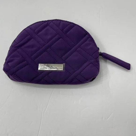 Vera Bradley Quilted Purple Cosmetic Case - Picture 1 of 4